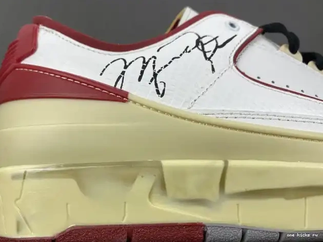 Rep Onekick 2 Retro DJ4375-106 Red White SP Off-White Low Jordan 0407